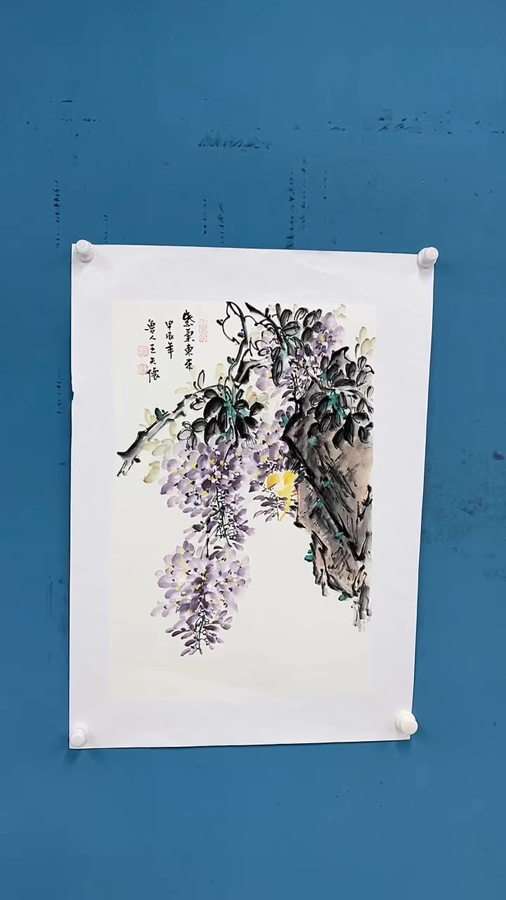 【闪购商品】国画1.12-王夫怀四尺三开花鸟7