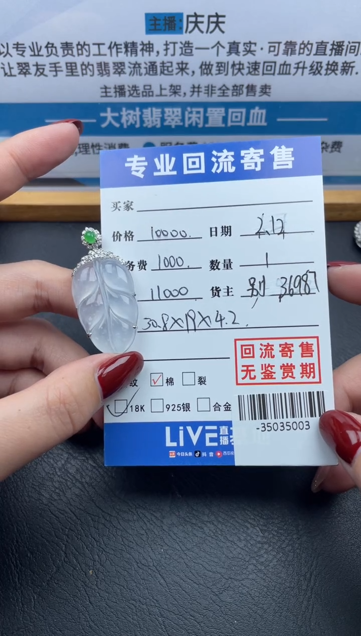 【闪购商品】翡翠颈饰18K金镶嵌多人-35035003