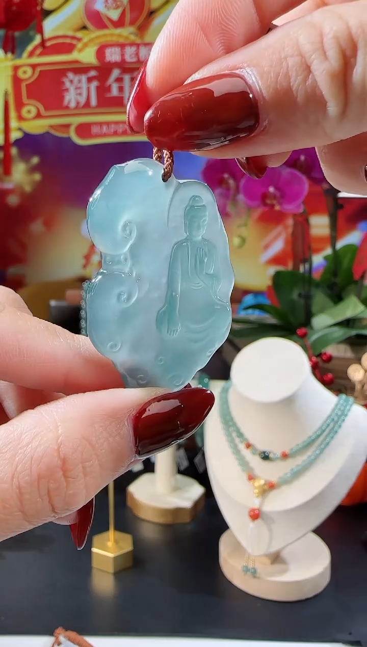 【闪购商品】翡翠吊坠(不含链)未镶嵌阿弥陀佛