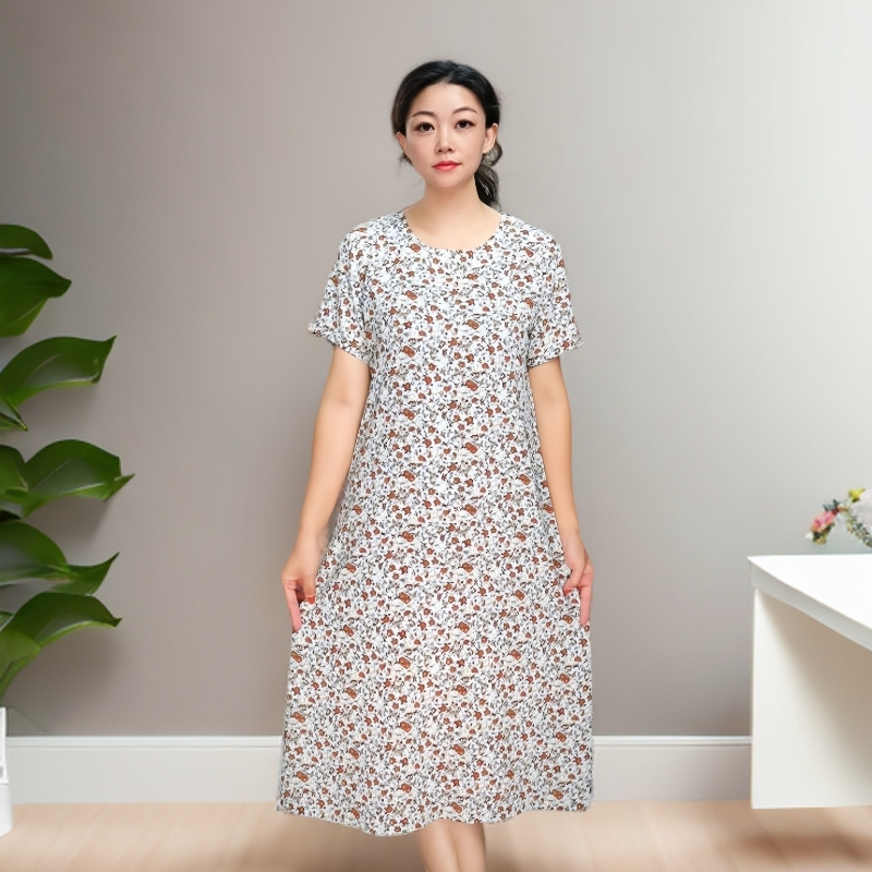 10840-新款连衣裙气质时尚宽松显瘦遮肉夏季高档裙遮肚【依】