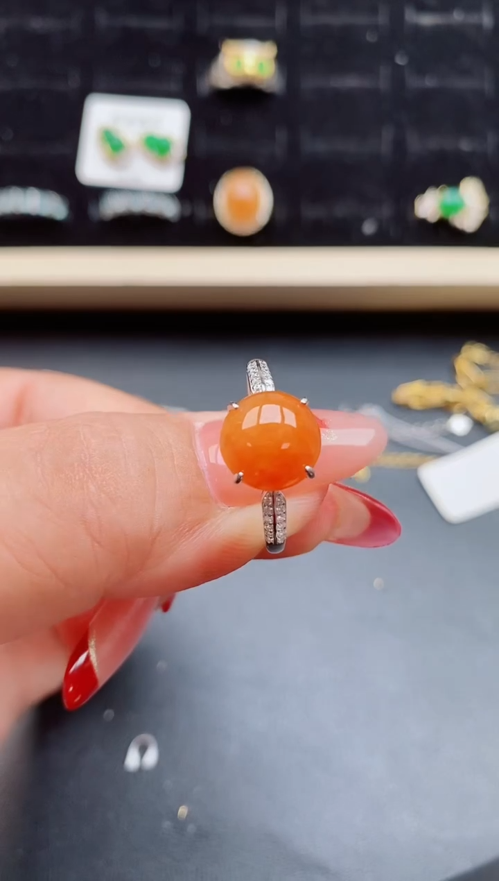 【闪购商品】翡翠戒指银S925镶嵌50800