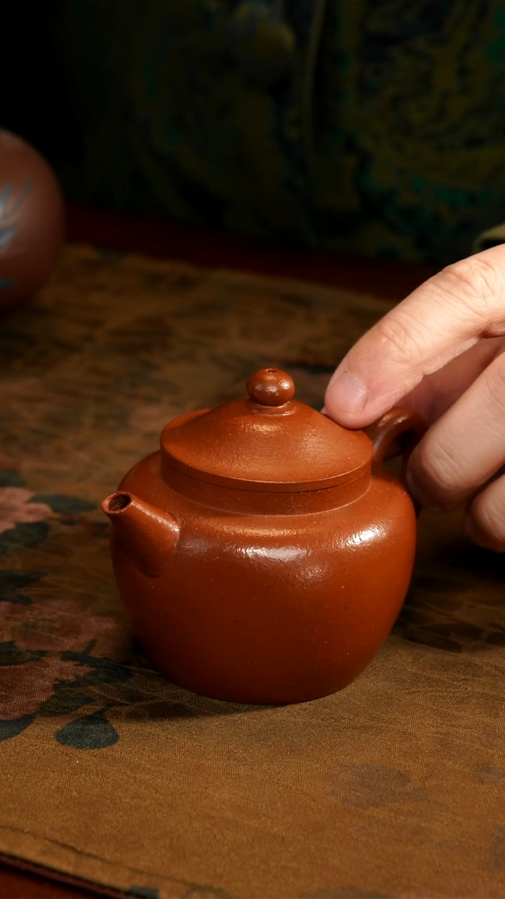 茶壶紫砂野山红泥小壶