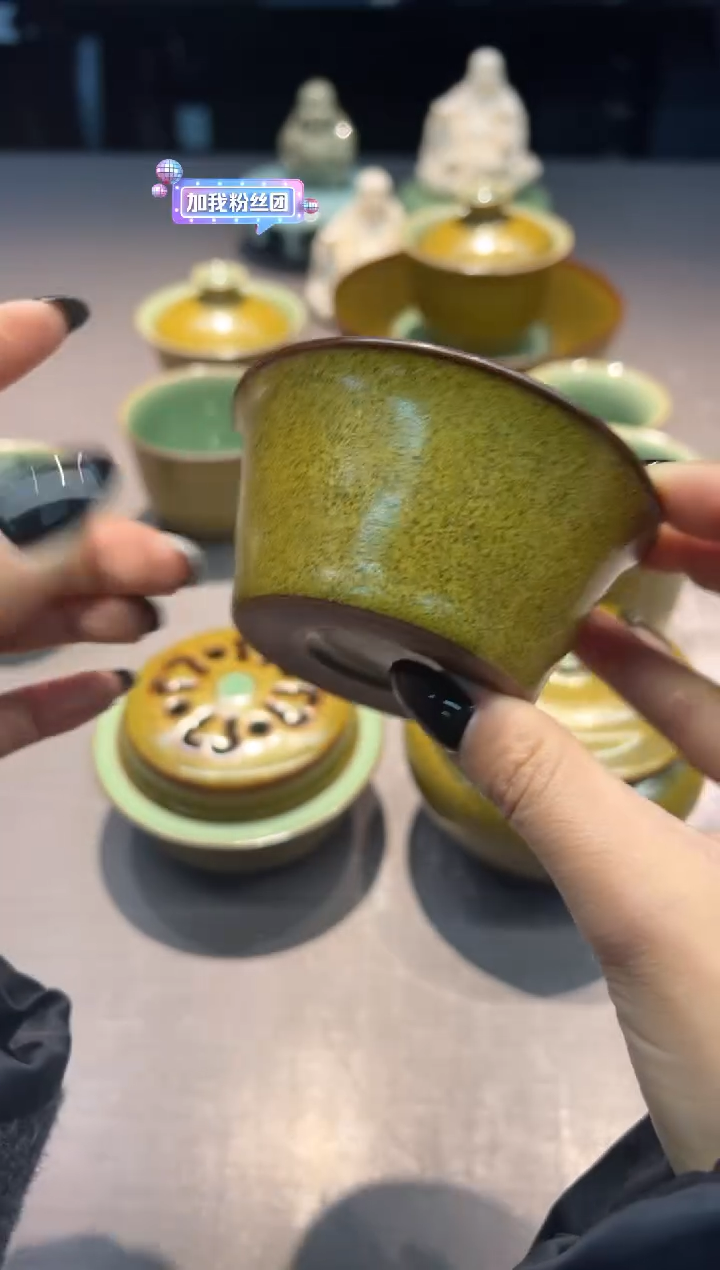 【闪购商品】茶盏陈慧芳 金玉满堂 马蹄杯