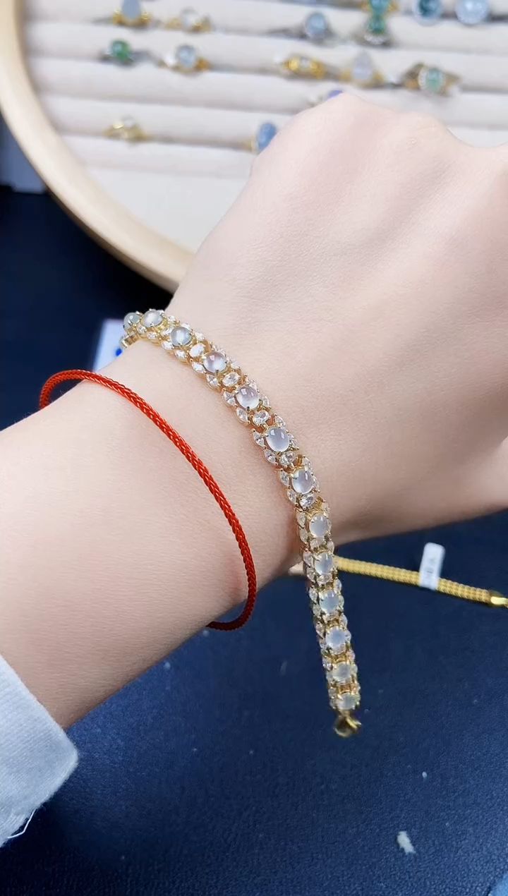 【闪购商品】银S925镶嵌翡翠手链156464