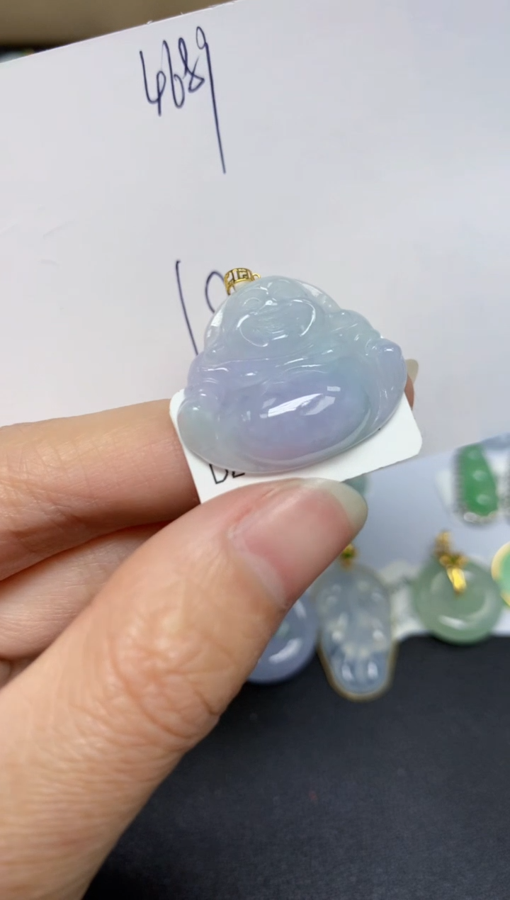 【闪购商品】翡翠18K金镶嵌颈饰 天然翡翠A货