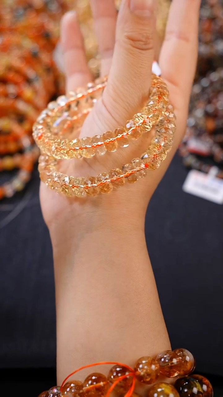 【闪购商品】水晶黄水晶刻面单圈9mm未镶嵌（多样性发其一）