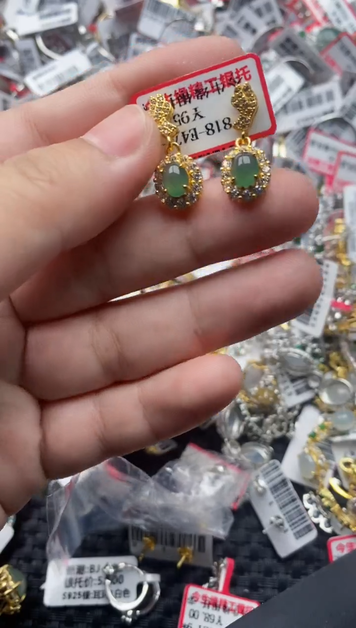 【闪购商品】翡翠戒指银S925镶嵌2222---6