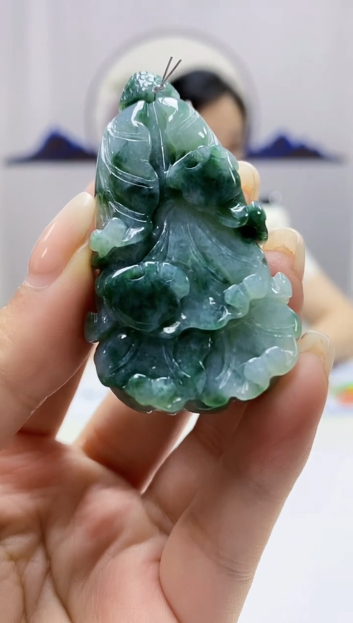 定制翡翠未镶嵌5160ms-毛货挂件9
