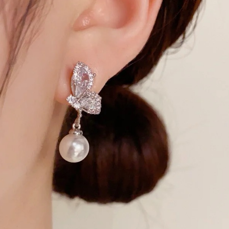 铜合金锆石耳饰 柏2246时尚耳饰