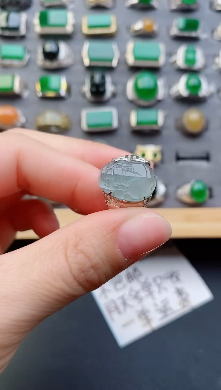 【闪购商品】翡翠戒指银S925镶嵌321321