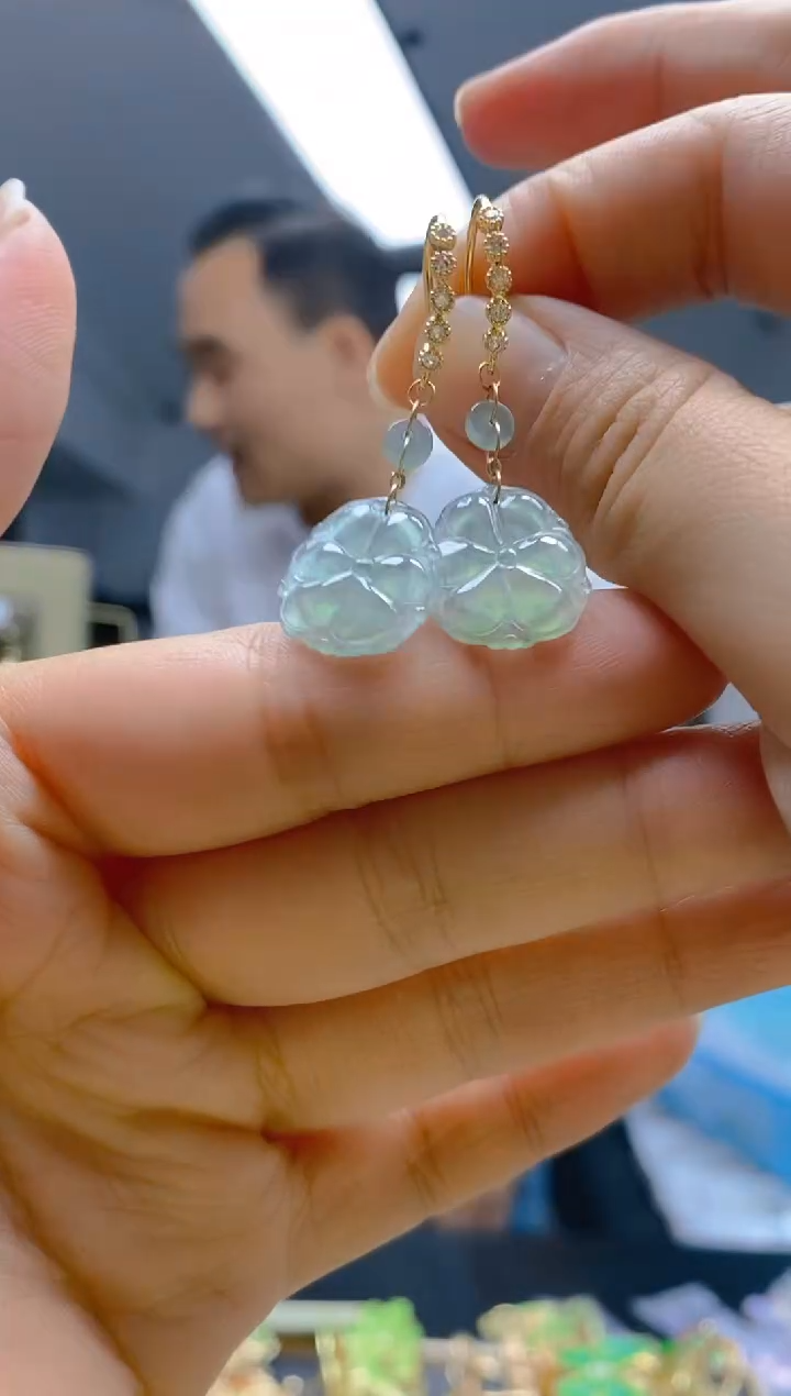 【闪购商品】翡翠耳饰合金0127翡翠耳钩