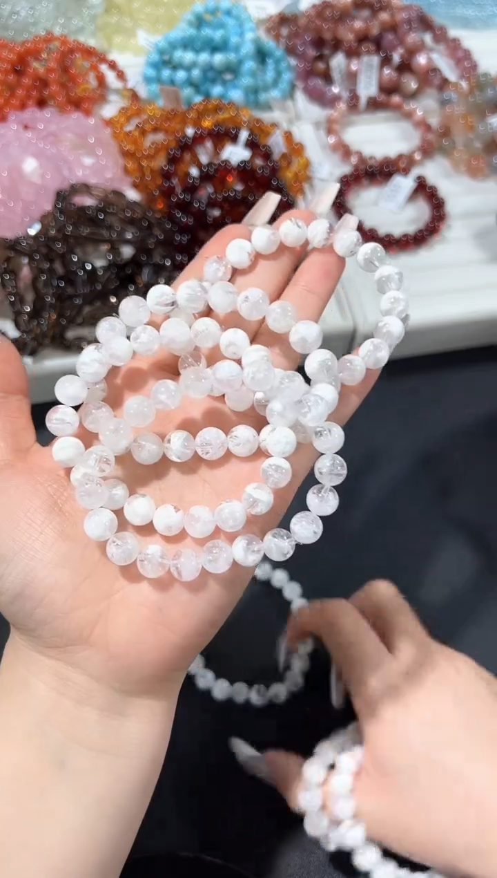 未镶嵌手串水晶75p多样性发其一【1条】默认微瑕9mm