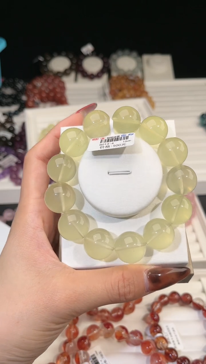 【闪购商品】水晶手链未镶嵌多样性发一黄泡泡18mm