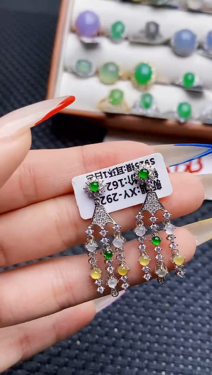 银S925镶嵌戒指翡翠5731