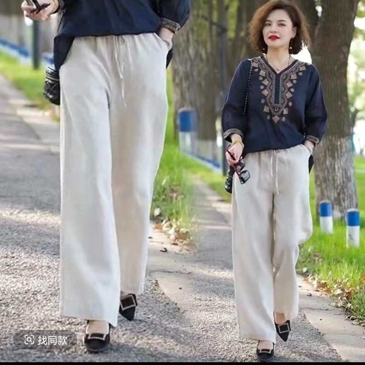 【裤子】2025减龄夏季时尚百搭宽松休闲气质好看妈妈装女