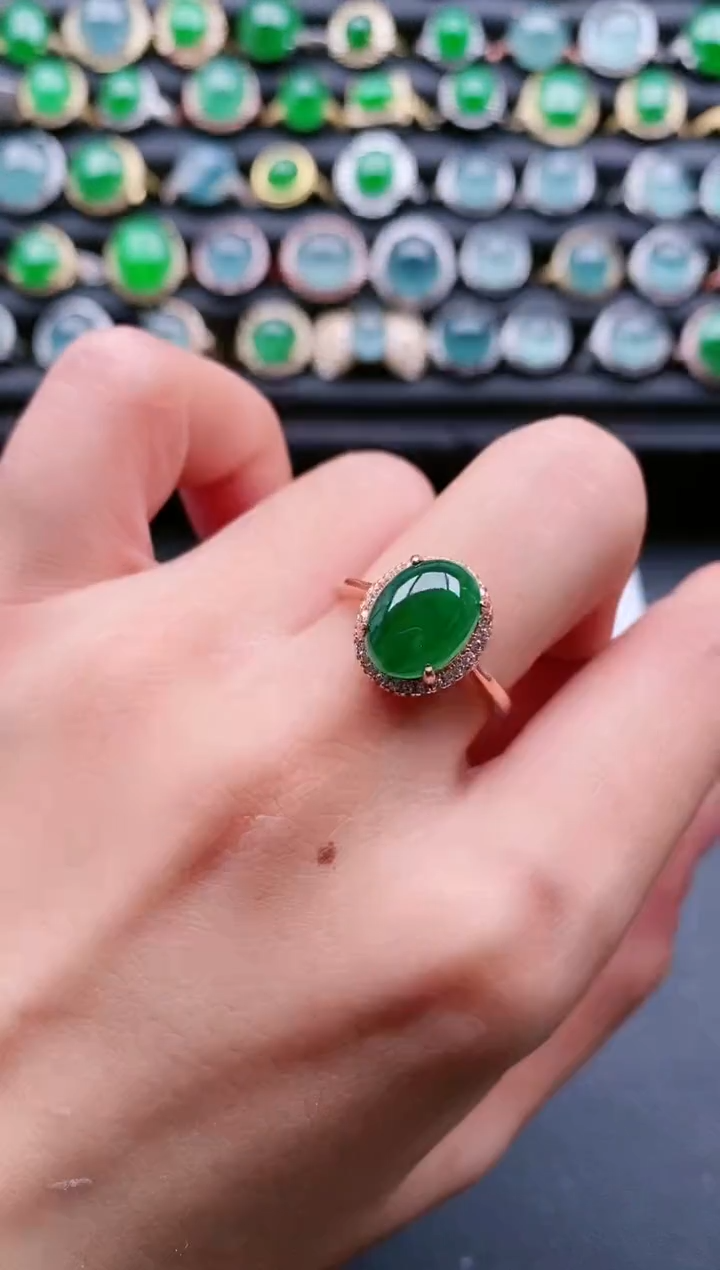 【闪购商品】翡翠戒指银S925镶嵌1111111