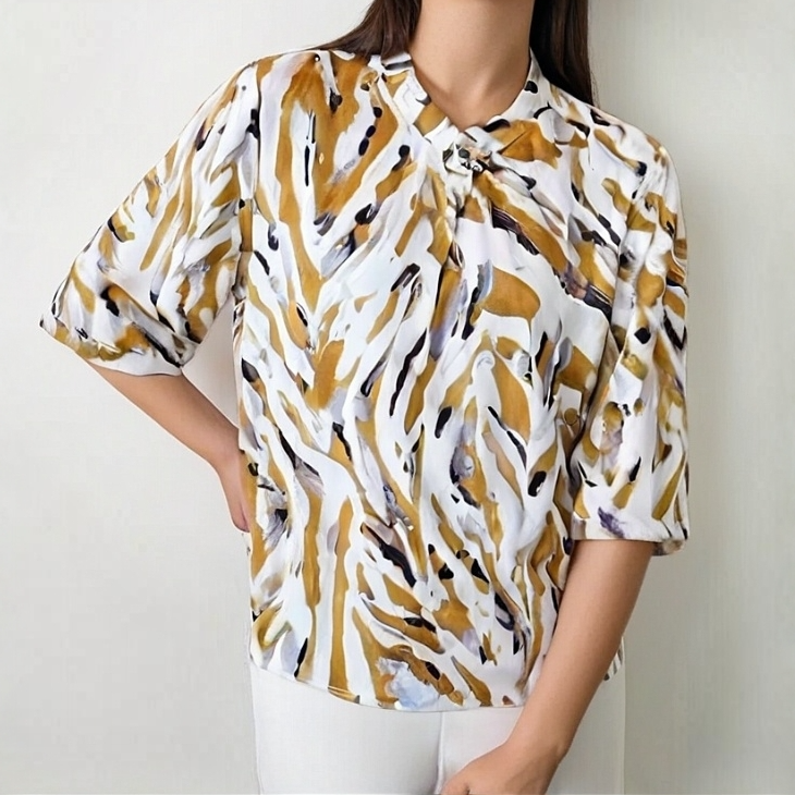 【杏雨寻芳】1-2861新款舒适时尚休闲小衫