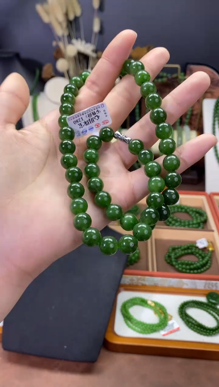 【闪购商品】和田玉（糖玉）颈饰未镶嵌9.5+微矿锁骨链