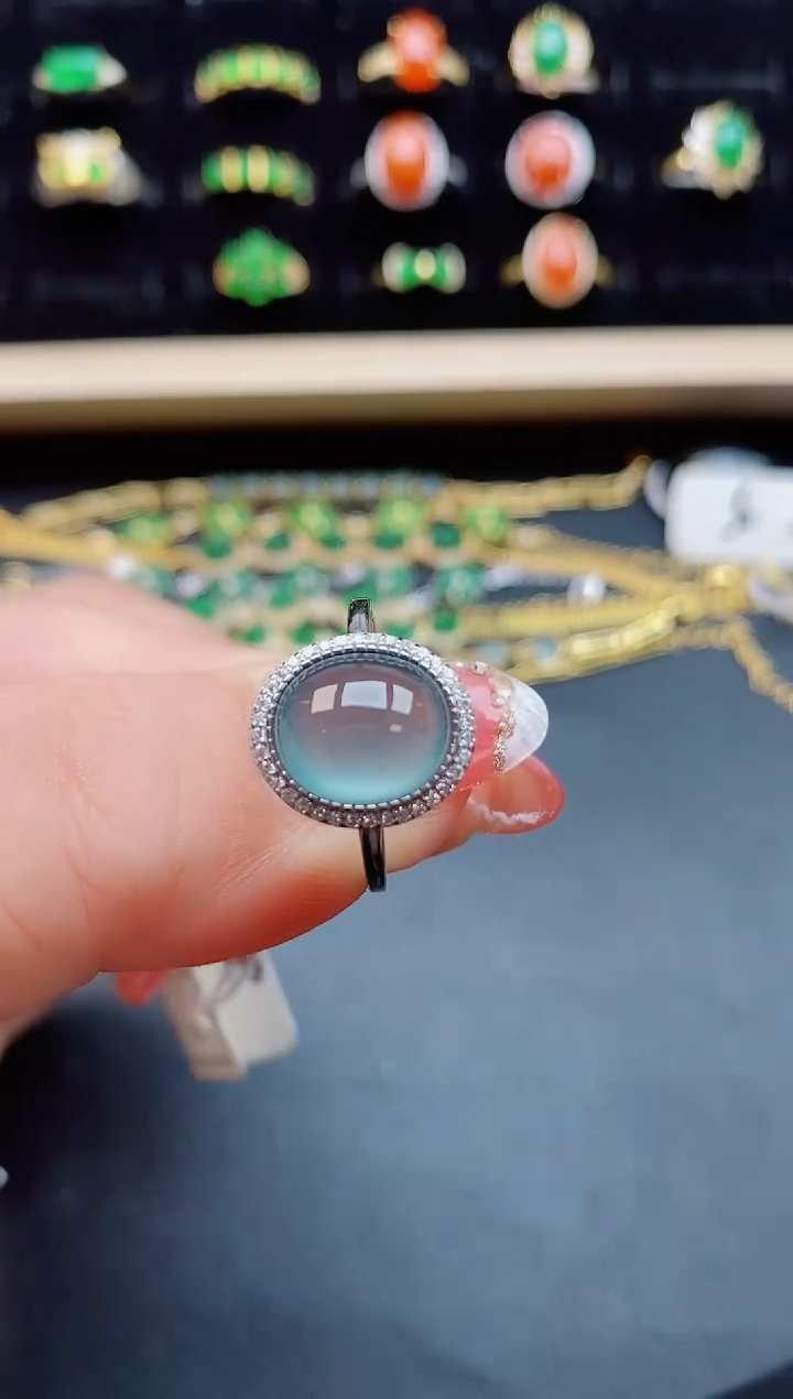 【闪购商品】翡翠戒指银S925镶嵌1212