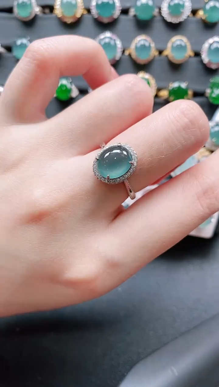 【闪购商品】翡翠戒指银S925镶嵌11111111