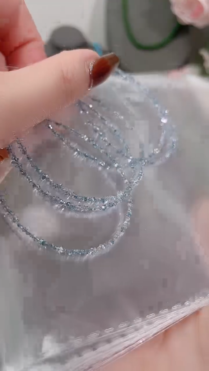 银S925镶嵌手链钻石蓝99