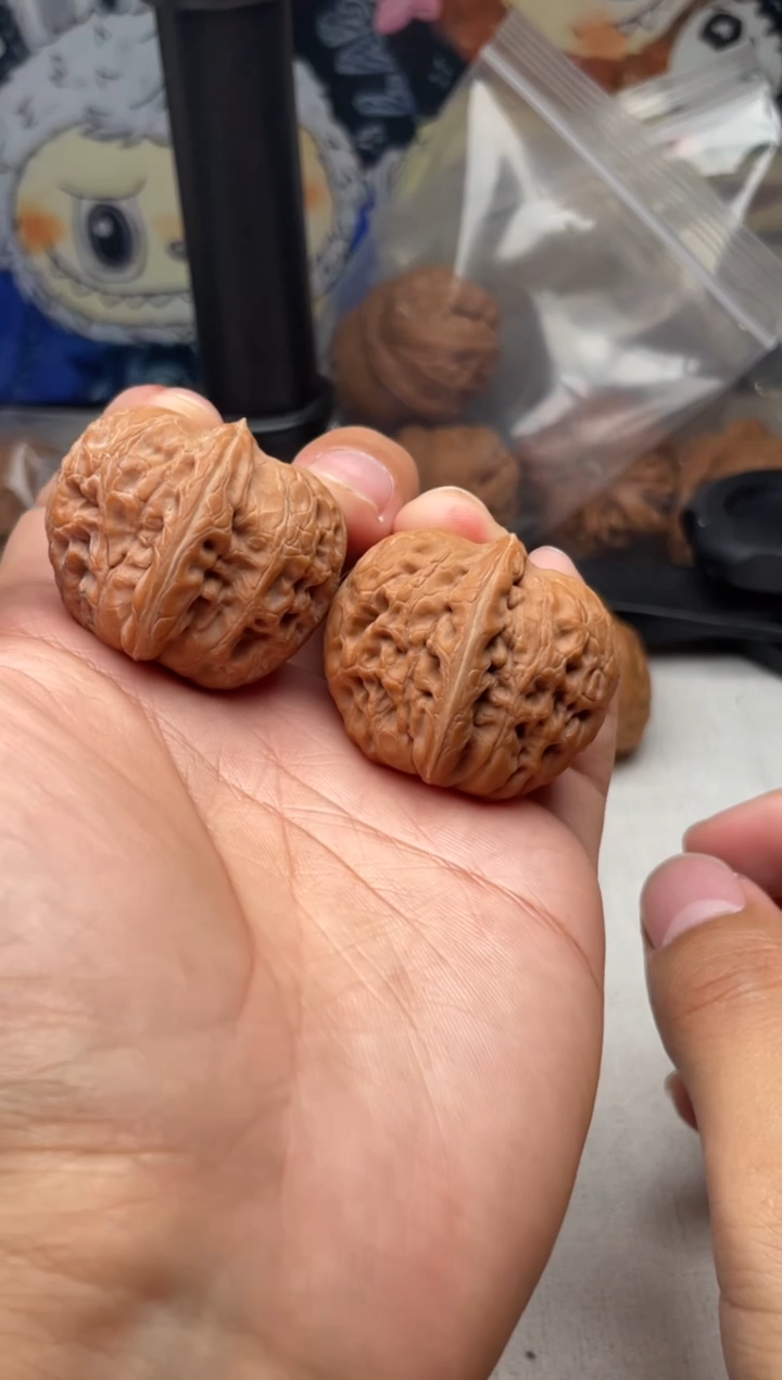 把件文玩核桃1213-精品红皮平谷元宝