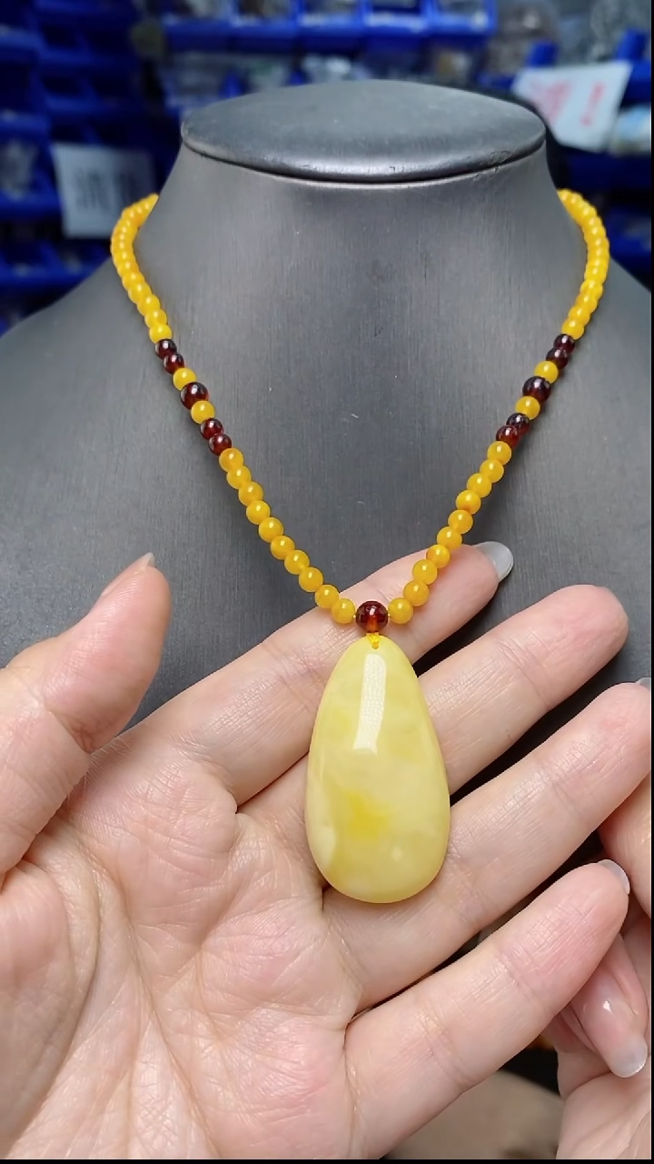 蜜蜡颈饰未镶嵌G12276