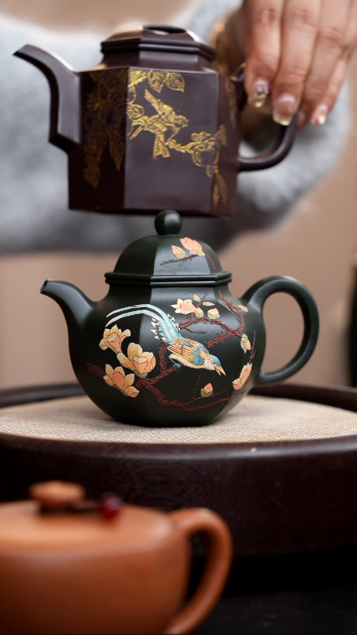 【闪购商品】紫砂茶壶高端礼盒3把壶/筋囊++承柜