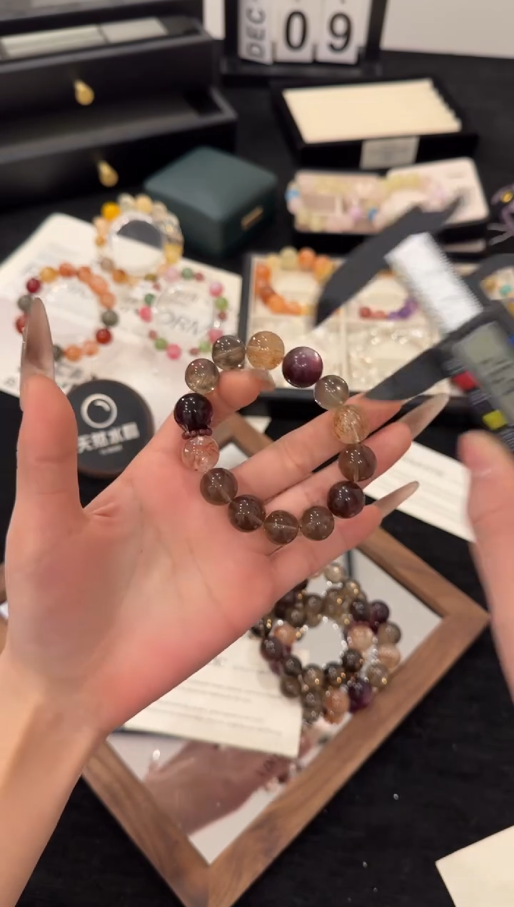 未镶嵌手链水晶茶水晶多宝x3429