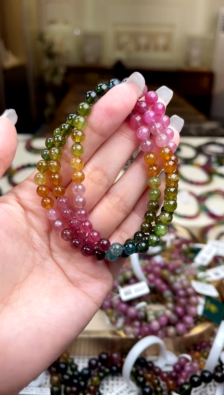 【闪购商品】碧玺/未镶嵌5mm+碧玺多圈多样性发货