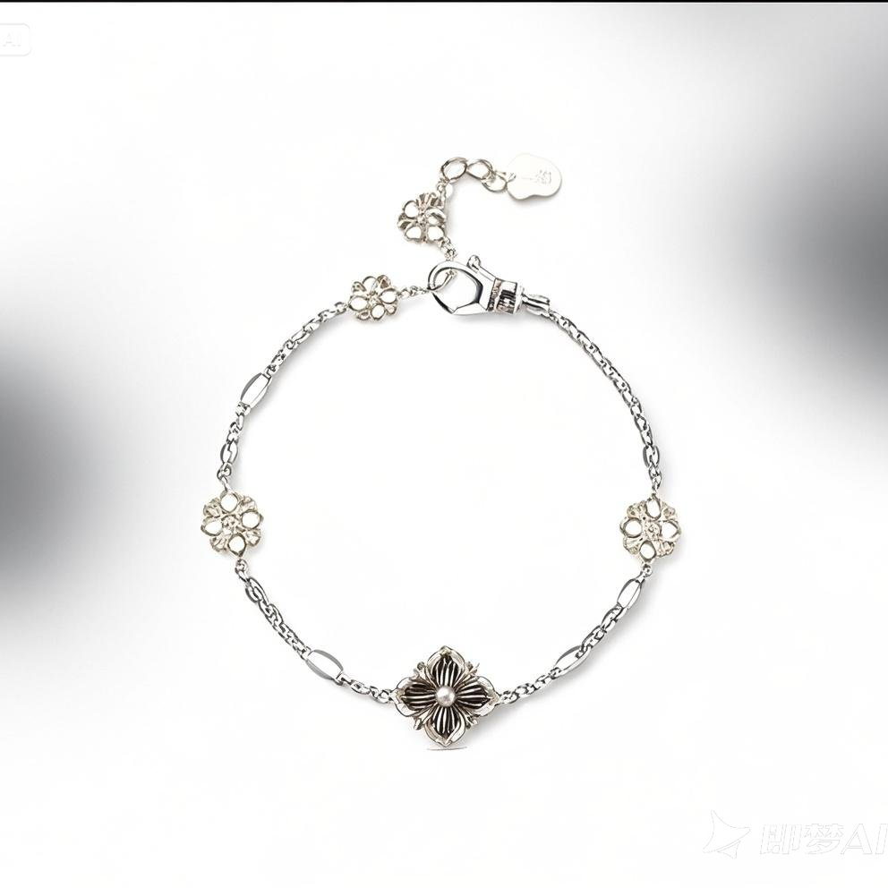 布布单花四叶草原创DIY装饰定制围巾