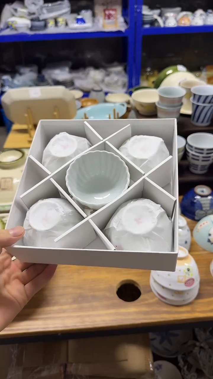 圆形日本进口餐具    5只装茶杯