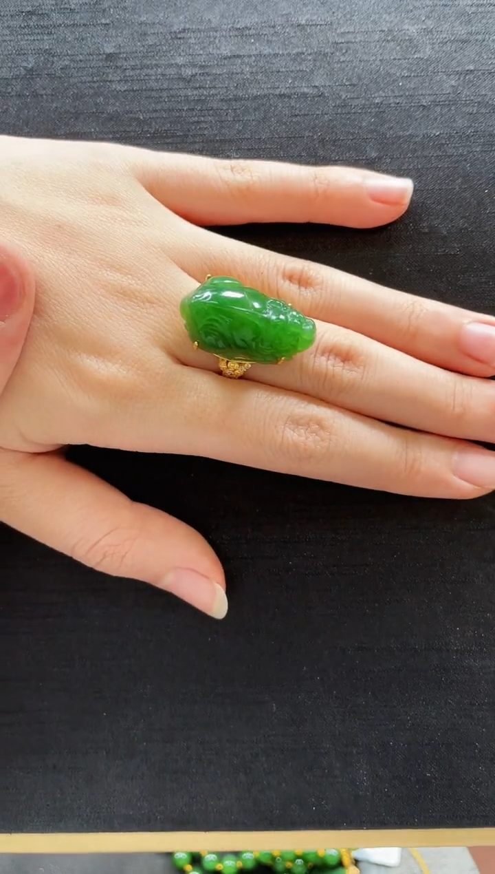 【闪购商品】和田玉戒指银S925镶嵌多样性发一