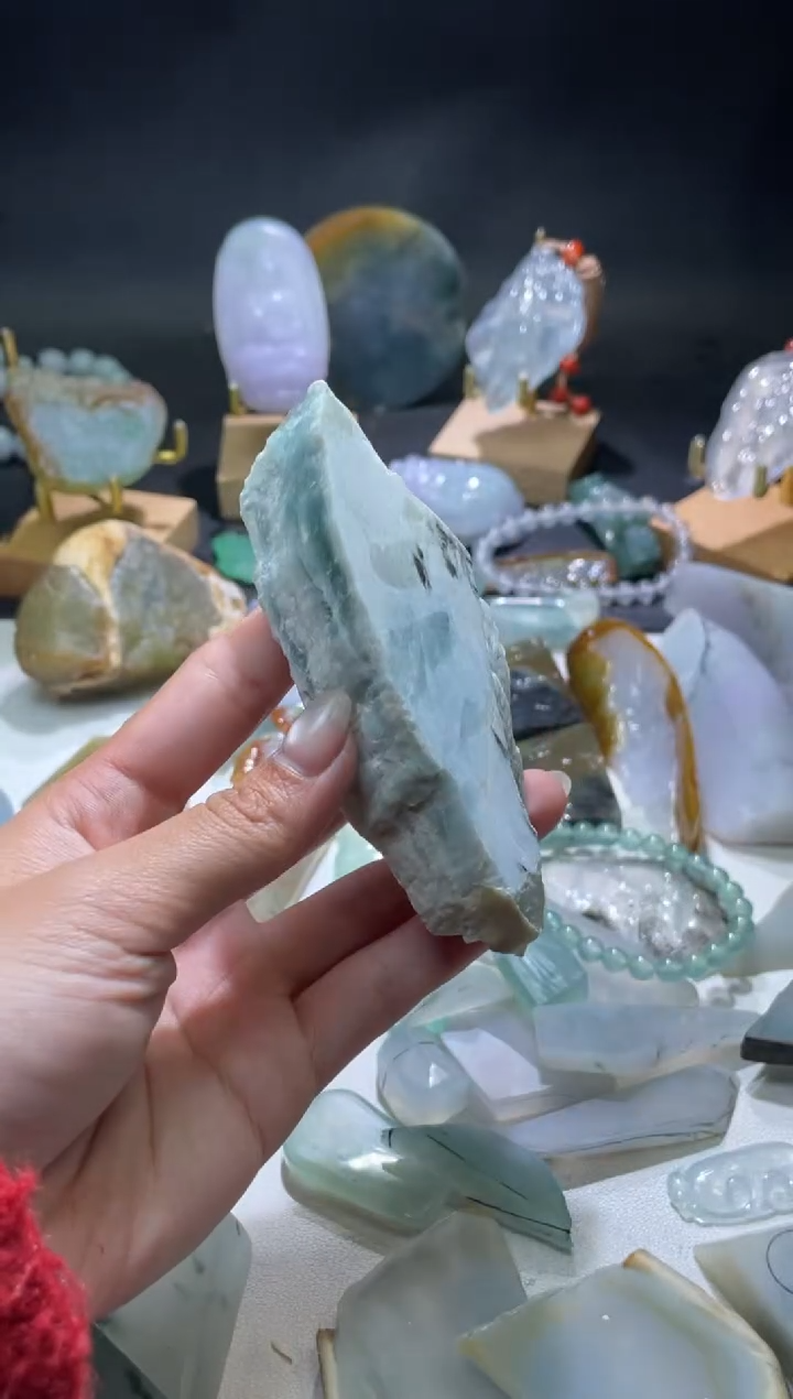 未镶嵌定制翡翠鸡*菇定制料子