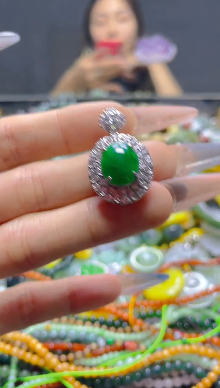 颈饰未镶嵌翡翠/X/翡翠A货，一件也是批发价