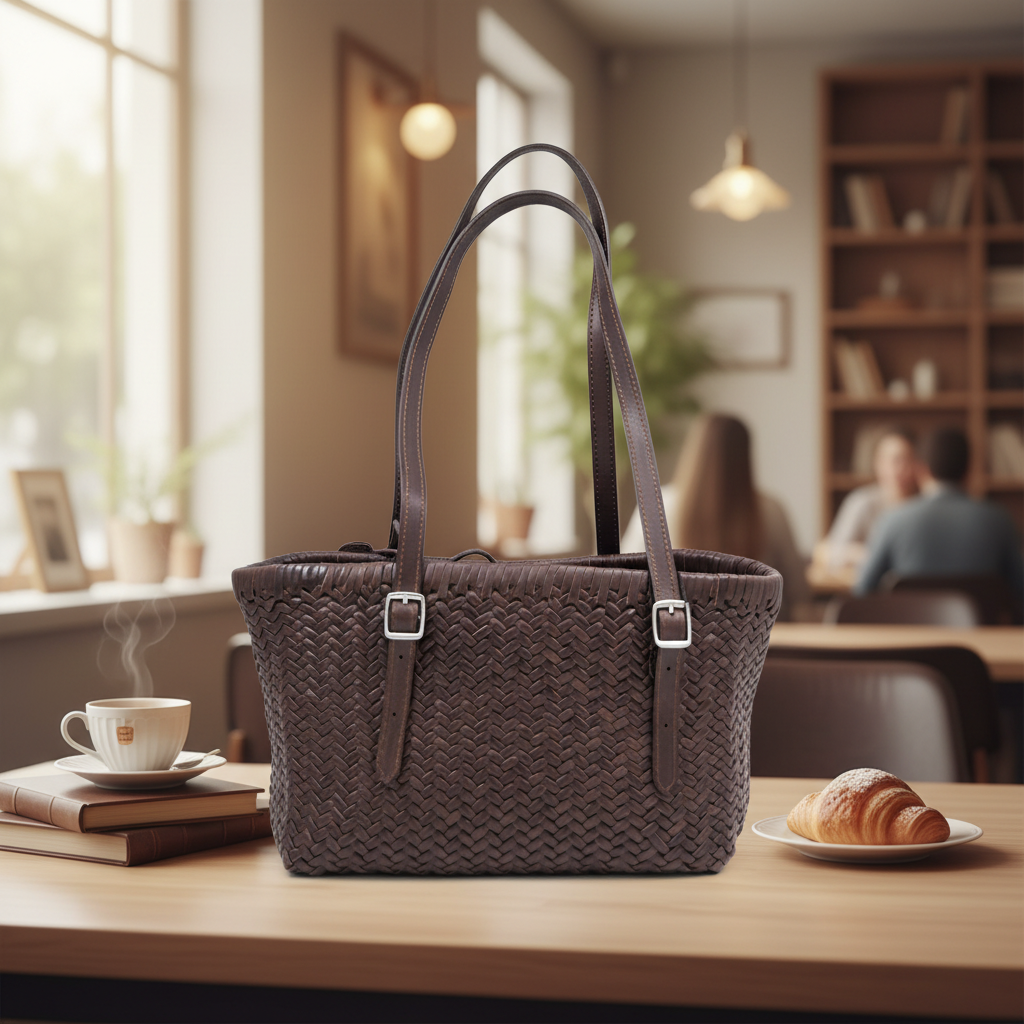 编织菜篮子包包宝恩时尚百搭气质高级感内胆大容量女包TL25893