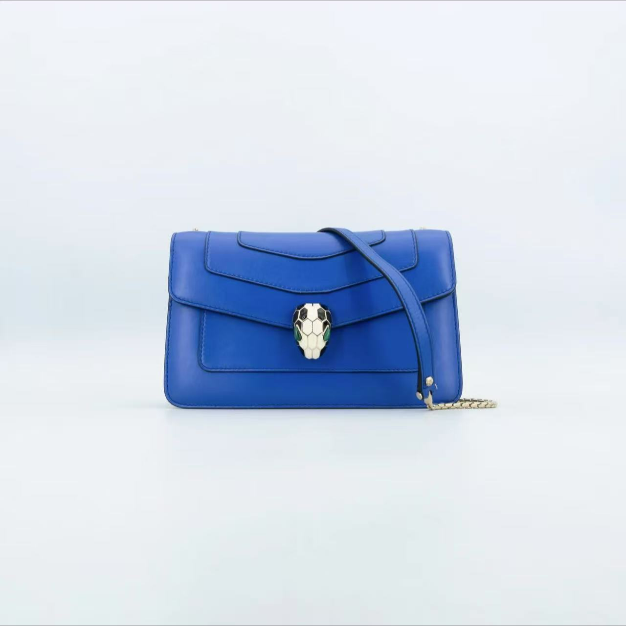 95新 BVLGARI/宝格丽 【静文】限量款蛇头小号链条包/BGA800400040