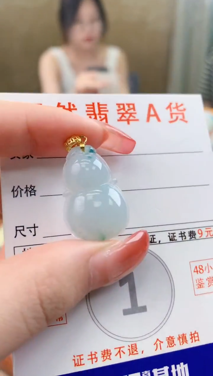 颈饰未镶嵌翡翠天然A货翡翠挂件