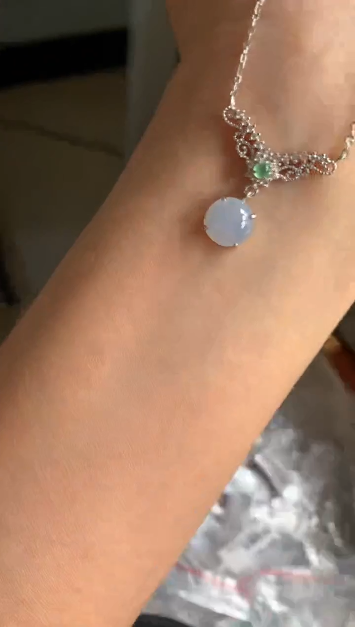 银S925镶嵌戒指翡翠项链9