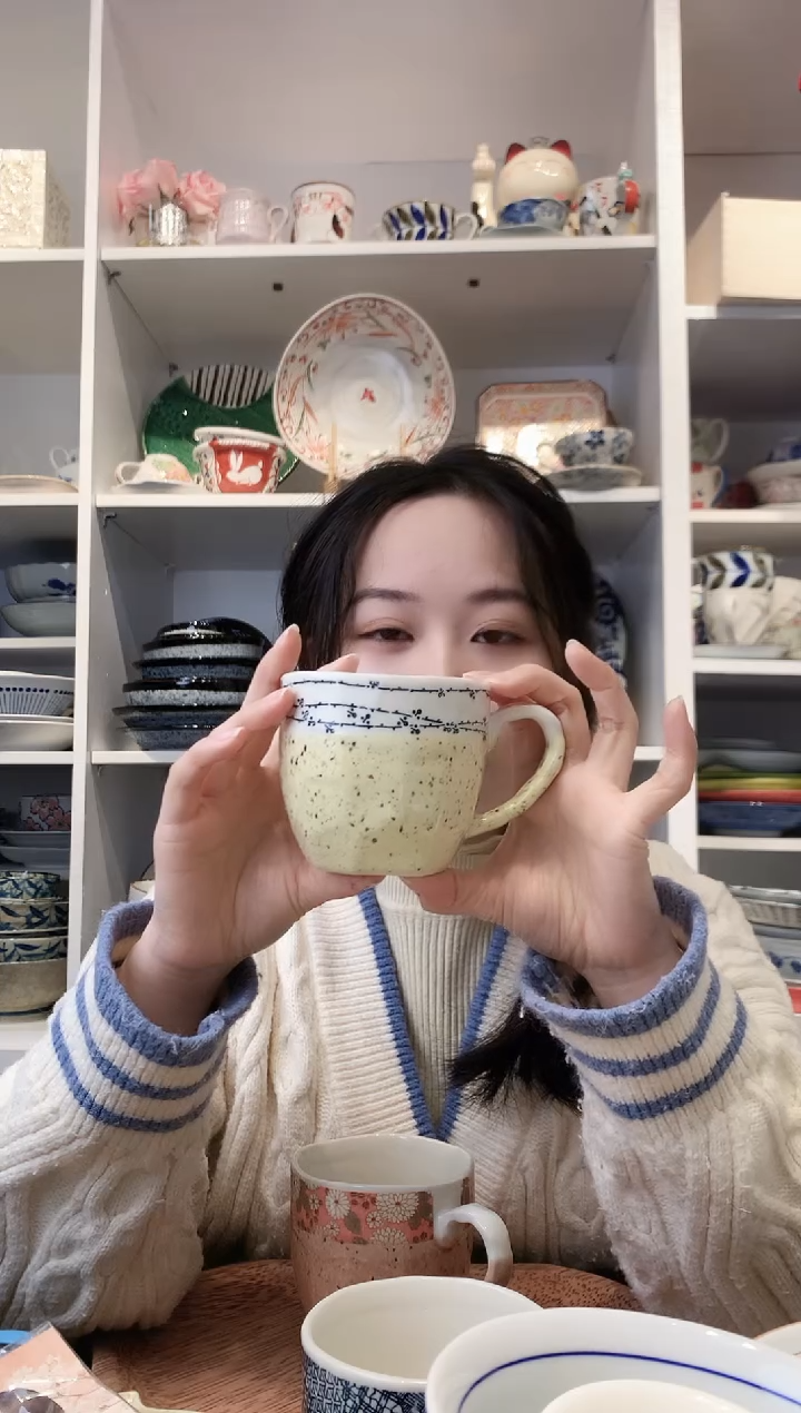 陶瓷和风八角马克杯