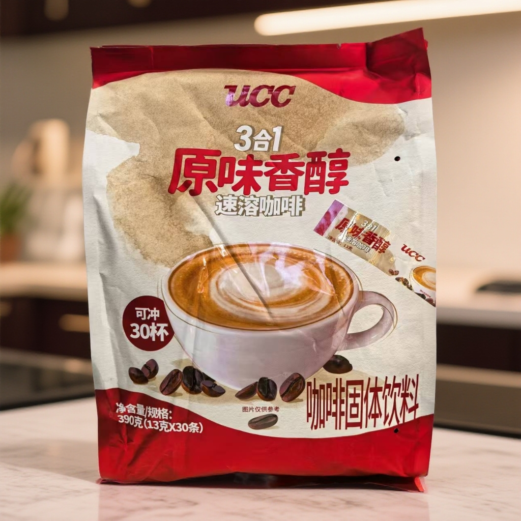 UCC悠诗诗3合1原味香醇速溶咖啡便携*新品醇香速溶咖啡13g*30条