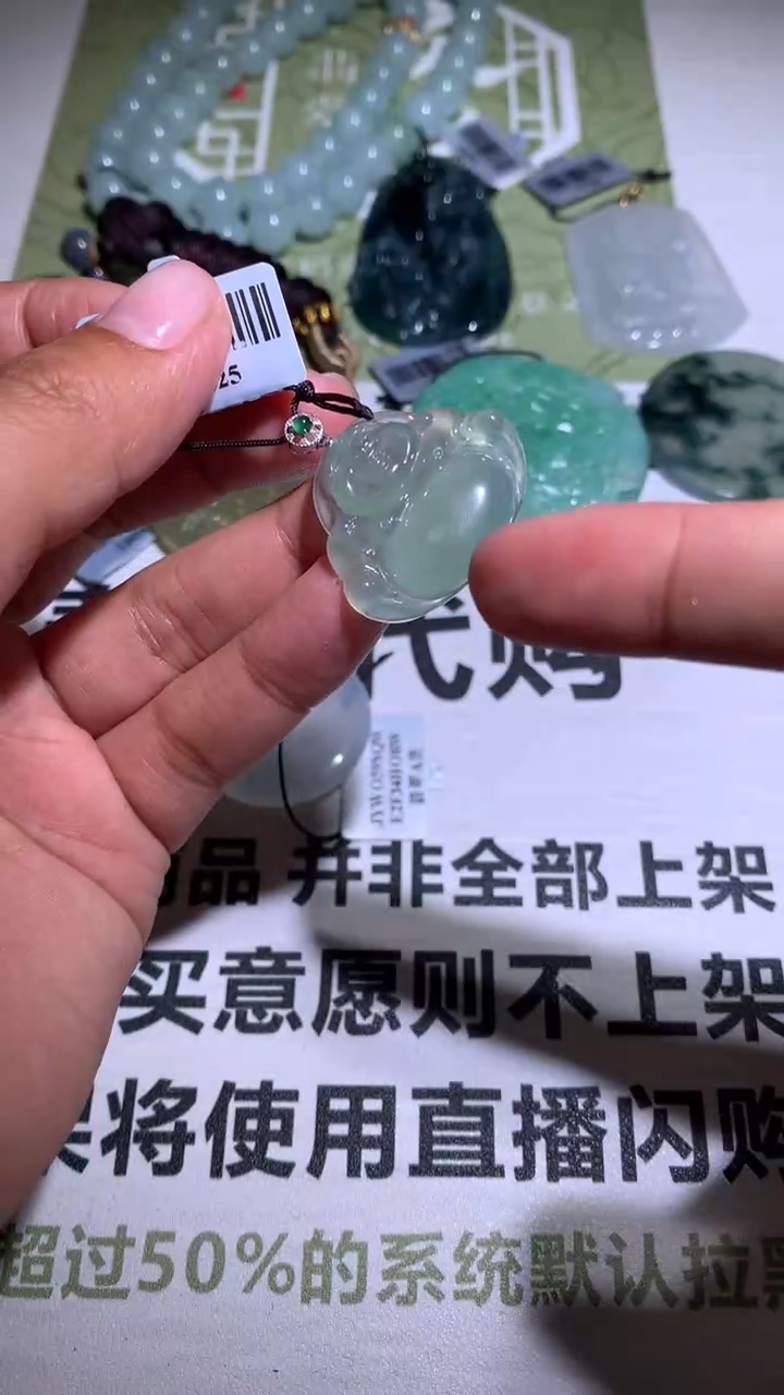 【闪购商品】翡翠颈饰18K金镶嵌净货-多样性发货