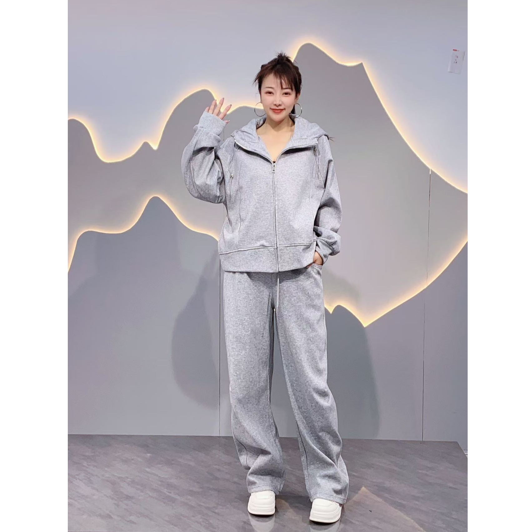 XIE4  韩版休闲两件套2501