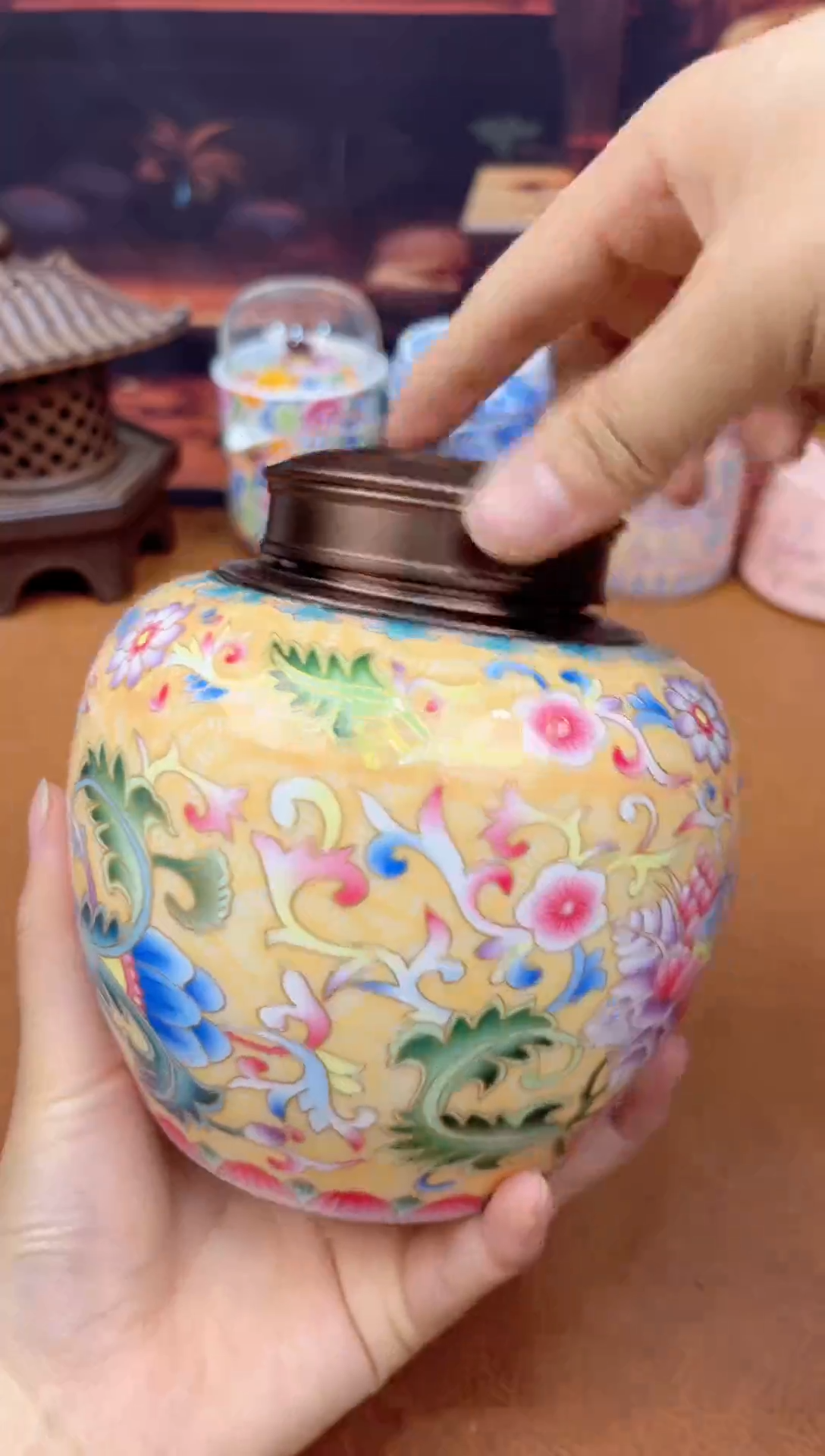 【闪购商品】陶瓷茶具摆件茶叶罐