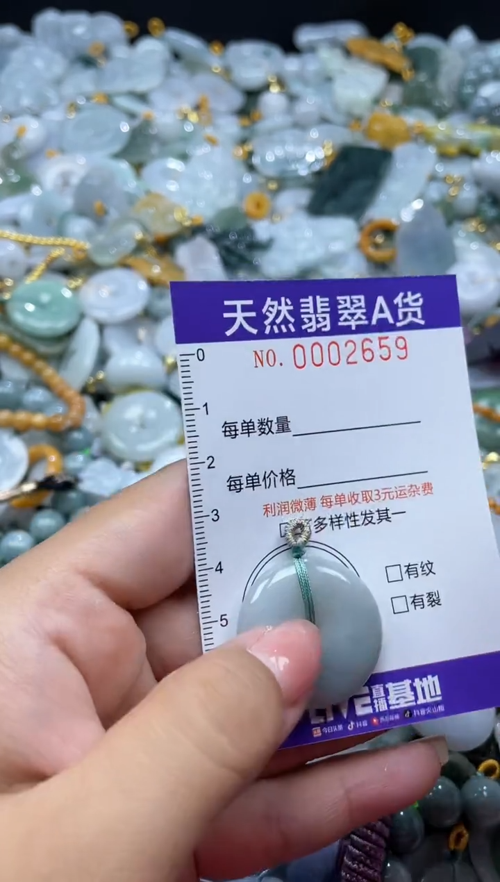 翡翠未镶嵌颈饰02659