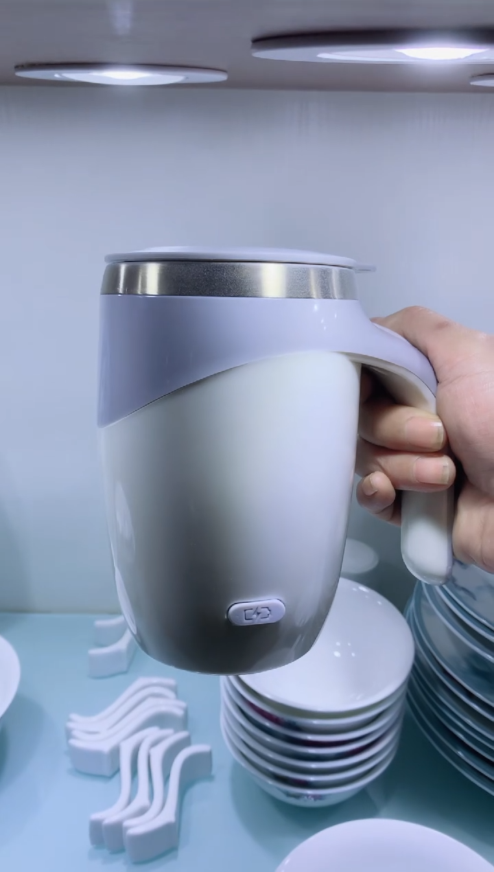 【闪购商品】负离子不锈钢陶瓷涂层搅拌杯白色