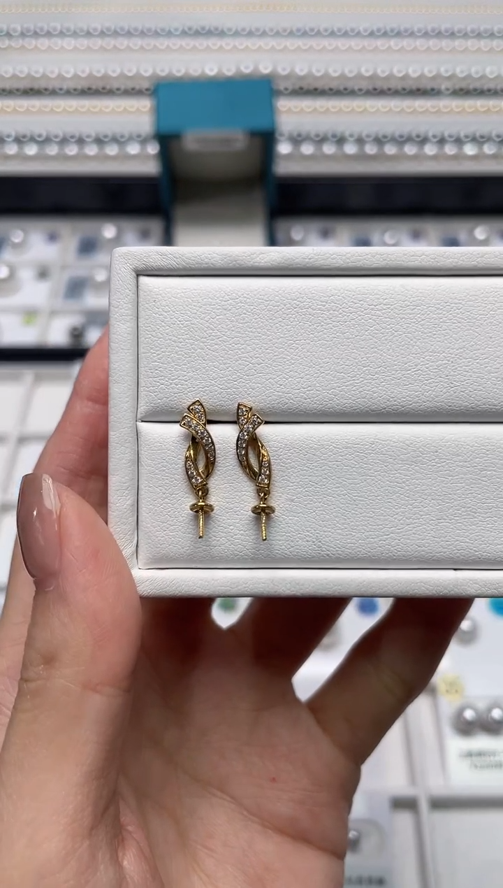 【闪购商品】18K金耳饰18K黄耳饰配件