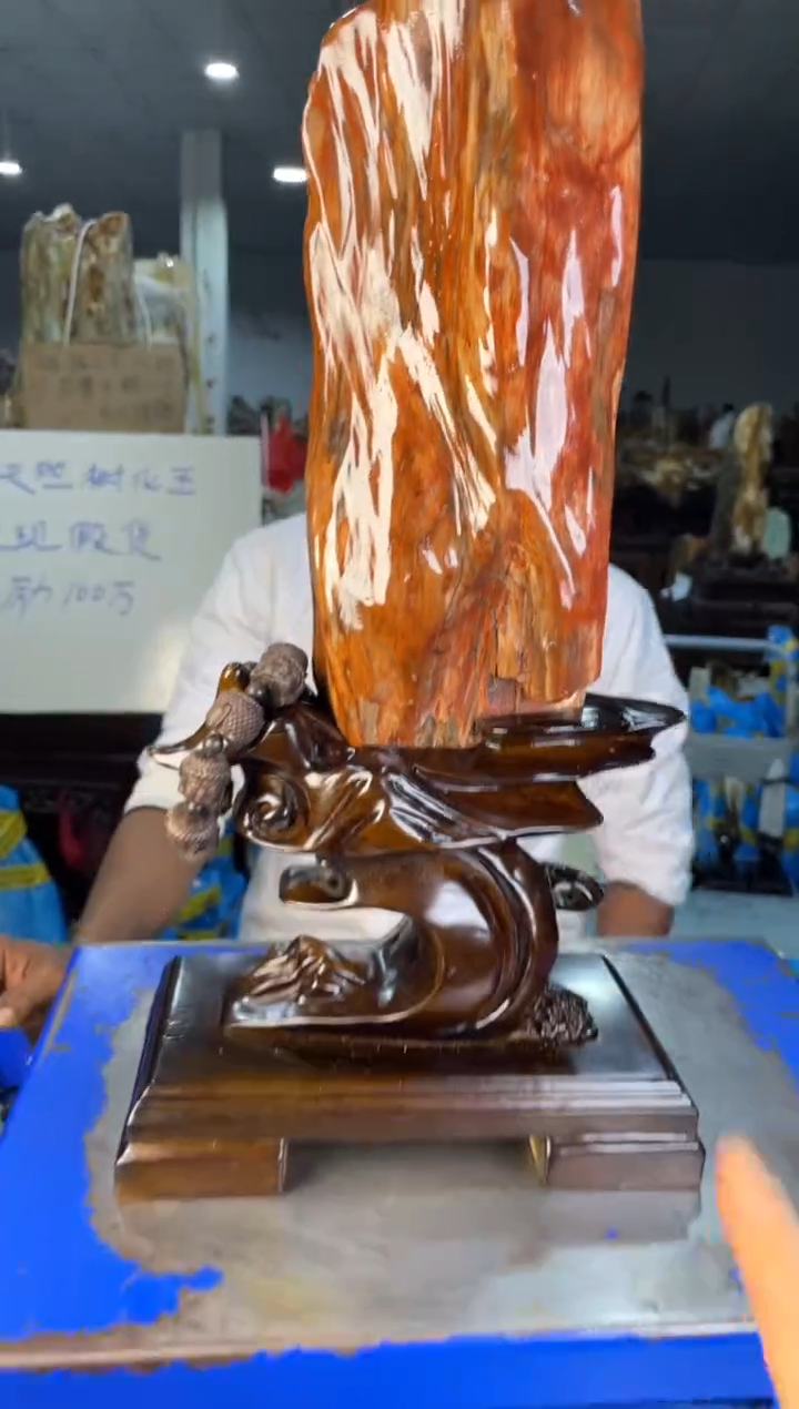 未镶嵌摆件硅化玉22