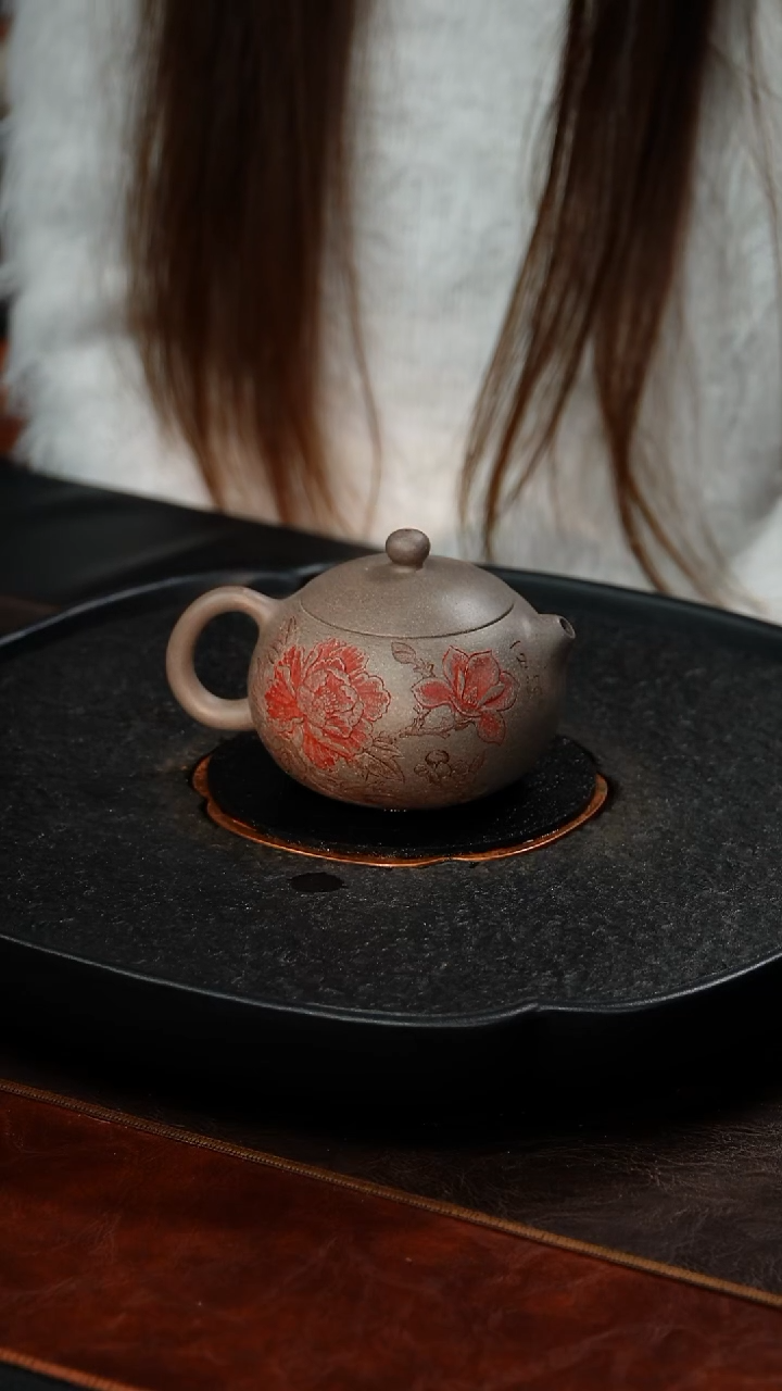 茶壶紫砂邵映华 西施85 紫泥230毫升 邵仲和制