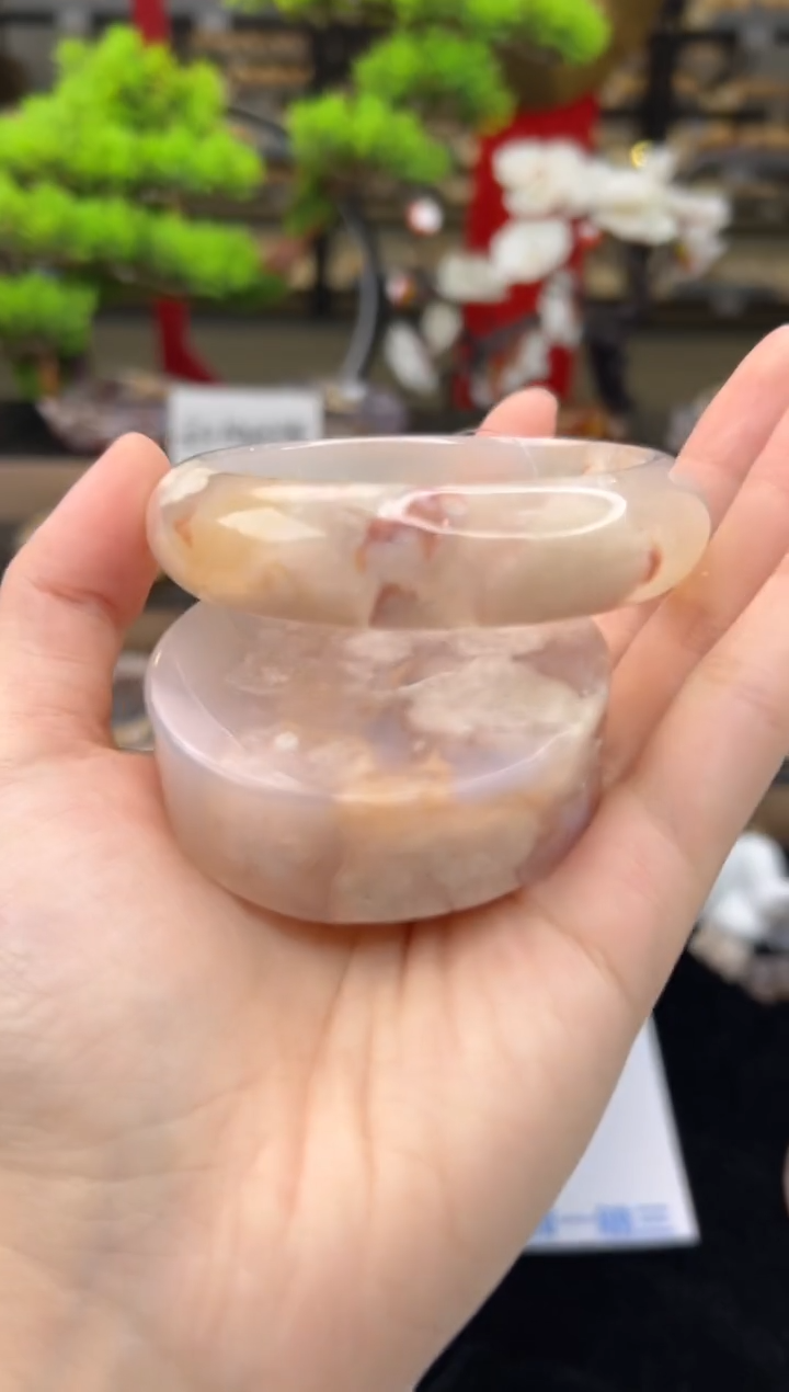 【闪购商品】石英质玉手镯未镶嵌5*9圈口（赠送镯心）13504